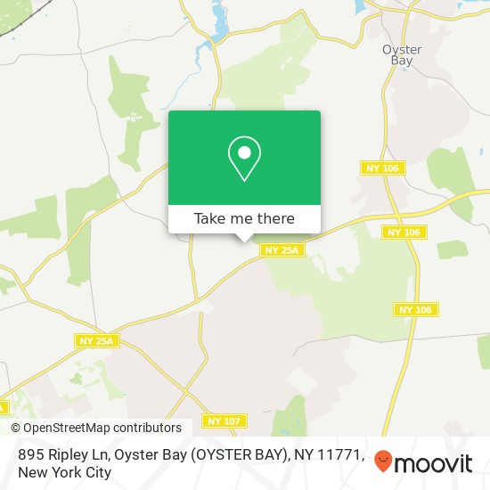 895 Ripley Ln, Oyster Bay (OYSTER BAY), NY 11771 map