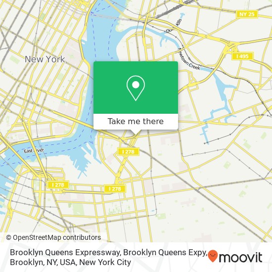 Brooklyn Queens Expressway, Brooklyn Queens Expy, Brooklyn, NY, USA map