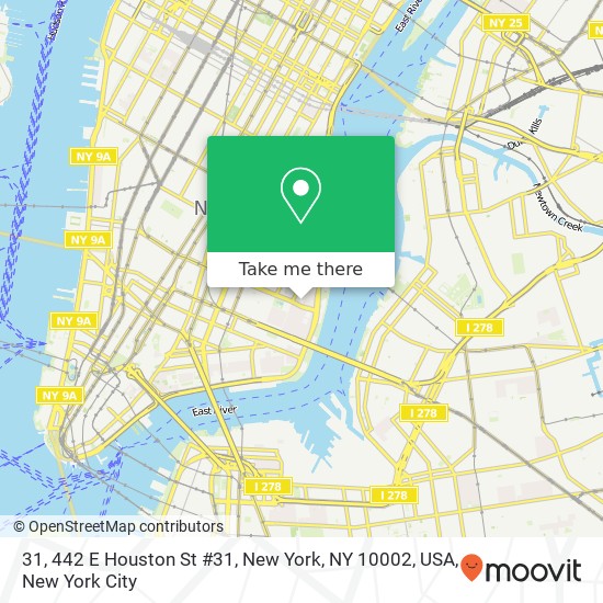 Mapa de 31, 442 E Houston St #31, New York, NY 10002, USA