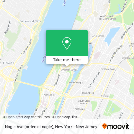 Nagle Ave (arden st nagle) map