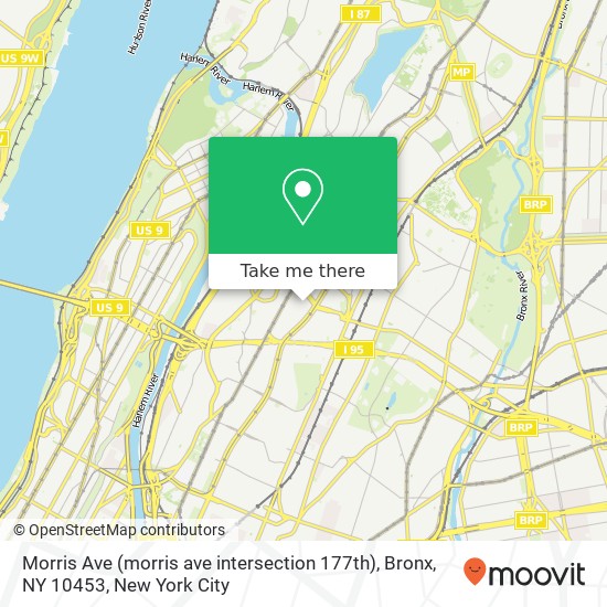 Morris Ave (morris ave intersection 177th), Bronx, NY 10453 map