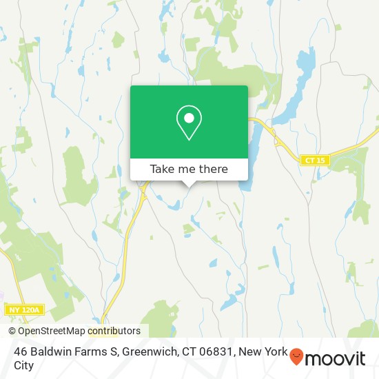 Mapa de 46 Baldwin Farms S, Greenwich, CT 06831
