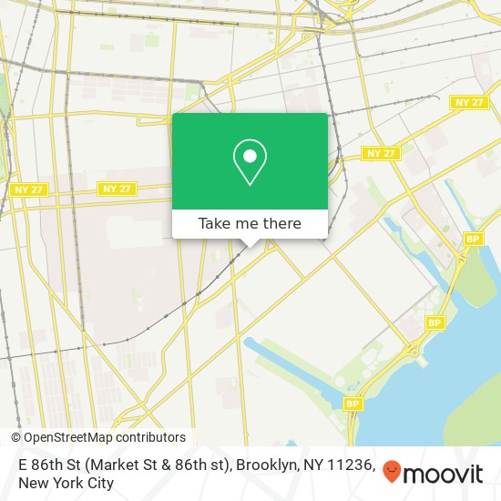 Mapa de E 86th St (Market St & 86th st), Brooklyn, NY 11236