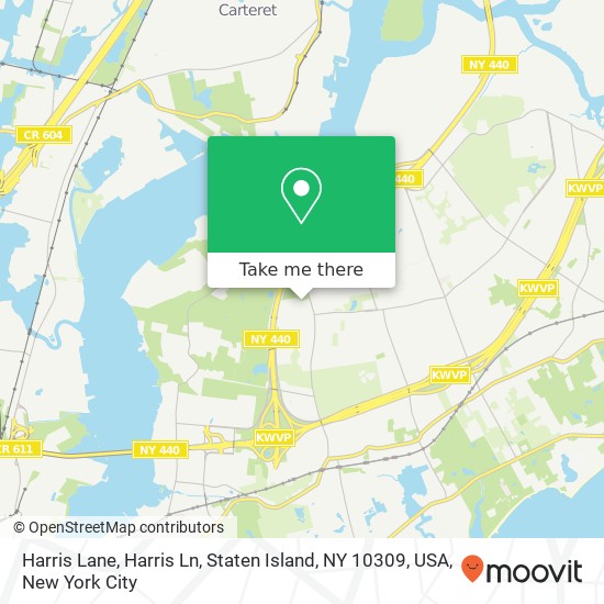Mapa de Harris Lane, Harris Ln, Staten Island, NY 10309, USA