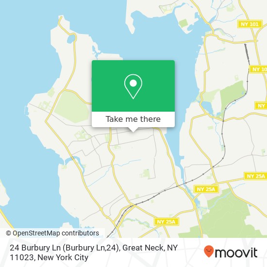 Mapa de 24 Burbury Ln (Burbury Ln,24), Great Neck, NY 11023