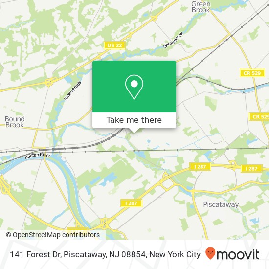 Mapa de 141 Forest Dr, Piscataway, NJ 08854