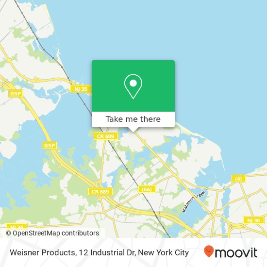 Mapa de Weisner Products, 12 Industrial Dr