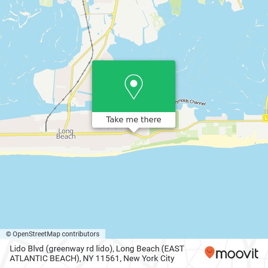 Mapa de Lido Blvd (greenway rd lido), Long Beach (EAST ATLANTIC BEACH), NY 11561