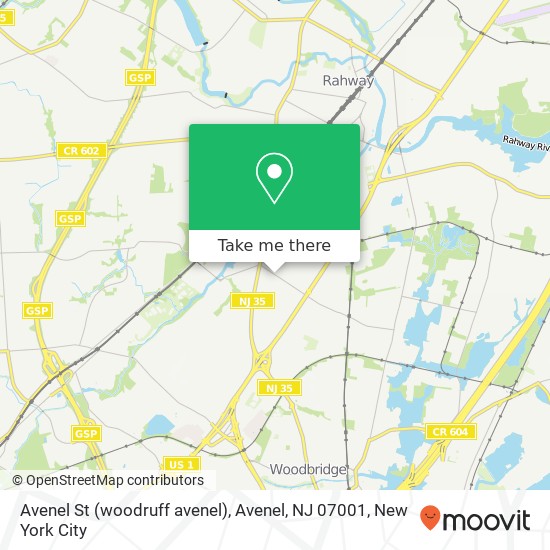 Avenel St (woodruff avenel), Avenel, NJ 07001 map