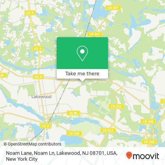 Mapa de Noam Lane, Noam Ln, Lakewood, NJ 08701, USA