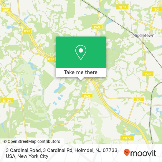 3 Cardinal Road, 3 Cardinal Rd, Holmdel, NJ 07733, USA map