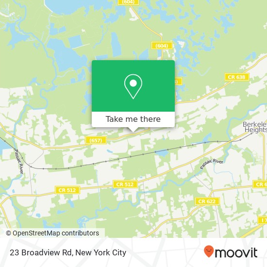 Mapa de 23 Broadview Rd, Stirling, NJ 07980