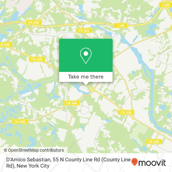 D'Amico Sebastian, 55 N County Line Rd map