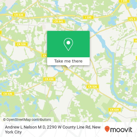 Andrew L Nelson M D, 2290 W County Line Rd map