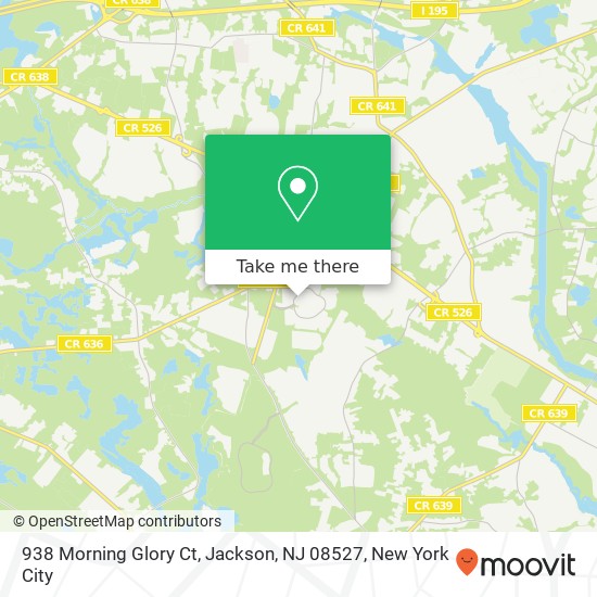 938 Morning Glory Ct, Jackson, NJ 08527 map