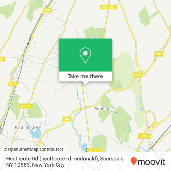 Heathcote Rd (heathcote rd mcdonald), Scarsdale, NY 10583 map