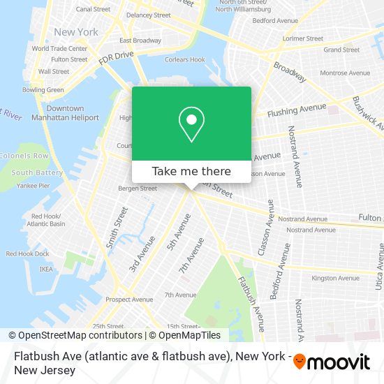 Flatbush Ave (atlantic ave & flatbush ave) map