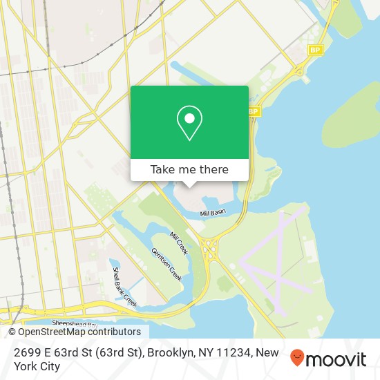 Mapa de 2699 E 63rd St (63rd St), Brooklyn, NY 11234