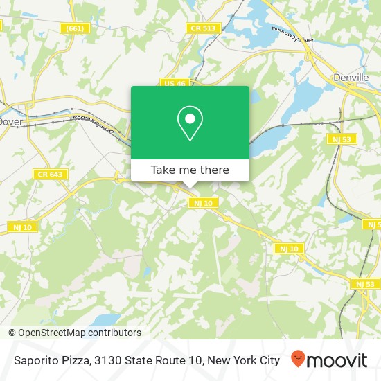 Mapa de Saporito Pizza, 3130 State Route 10