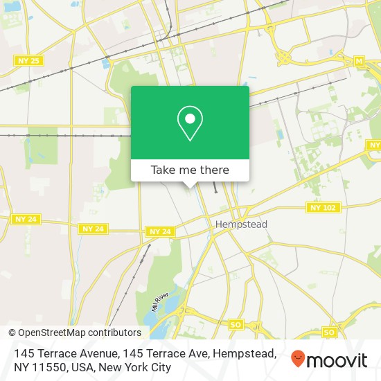 Mapa de 145 Terrace Avenue, 145 Terrace Ave, Hempstead, NY 11550, USA