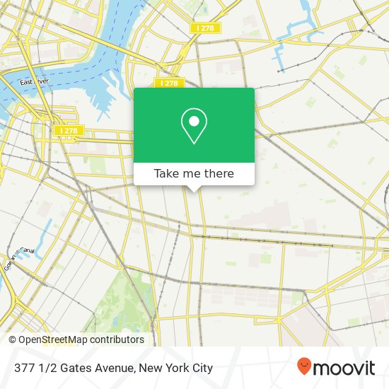 377 1 / 2 Gates Avenue, 377 1 / 2 Gates Ave, Brooklyn, NY 11216, USA map