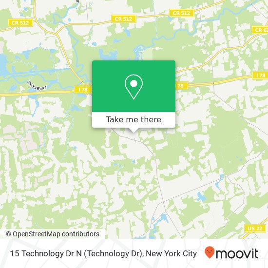 Mapa de 15 Technology Dr N (Technology Dr), Warren, NJ 07059