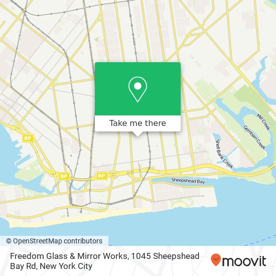 Mapa de Freedom Glass & Mirror Works, 1045 Sheepshead Bay Rd