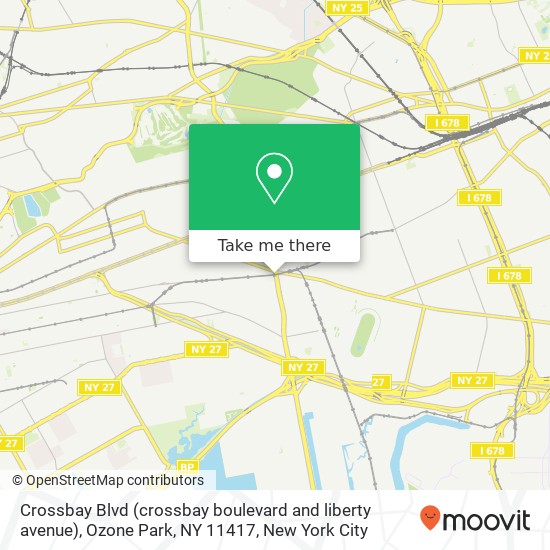 Crossbay Blvd (crossbay boulevard and liberty avenue), Ozone Park, NY 11417 map