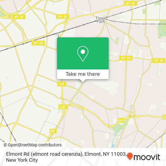 Mapa de Elmont Rd (elmont road cerenzia), Elmont, NY 11003