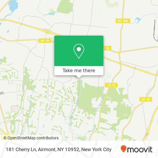 Mapa de 181 Cherry Ln, Airmont, NY 10952