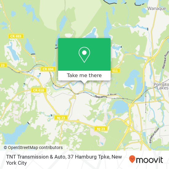 TNT Transmission & Auto, 37 Hamburg Tpke map
