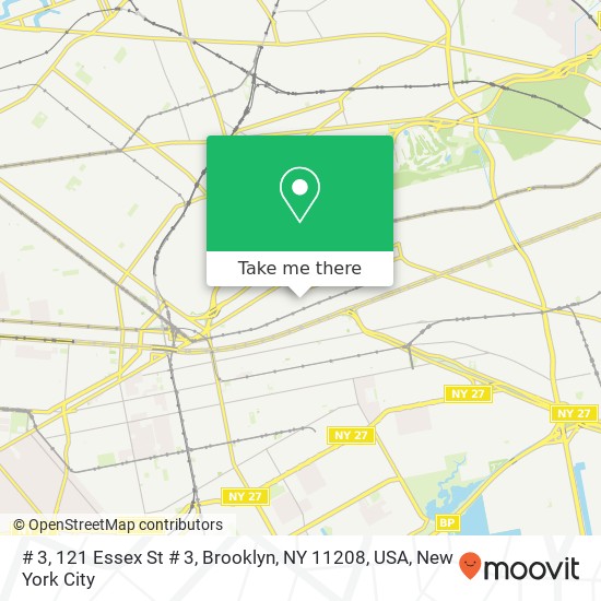 Mapa de # 3, 121 Essex St # 3, Brooklyn, NY 11208, USA