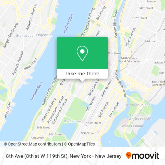 8th Ave (8th at W 119th St) map