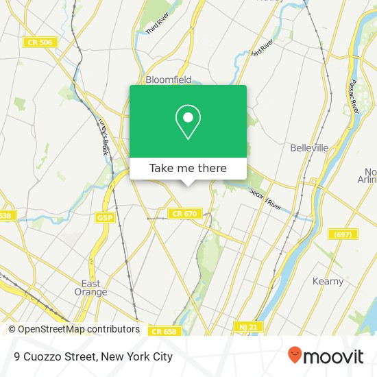 9 Cuozzo Street, 9 Cuozzo St, Belleville, NJ 07109, USA map