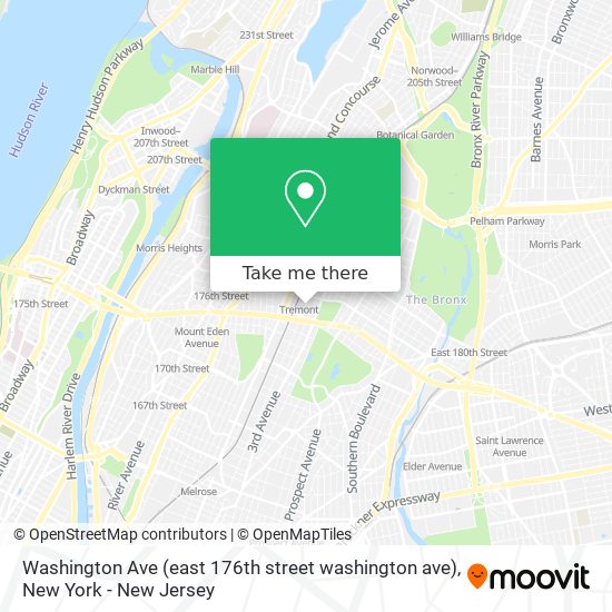 Washington Ave (east 176th street washington ave) map