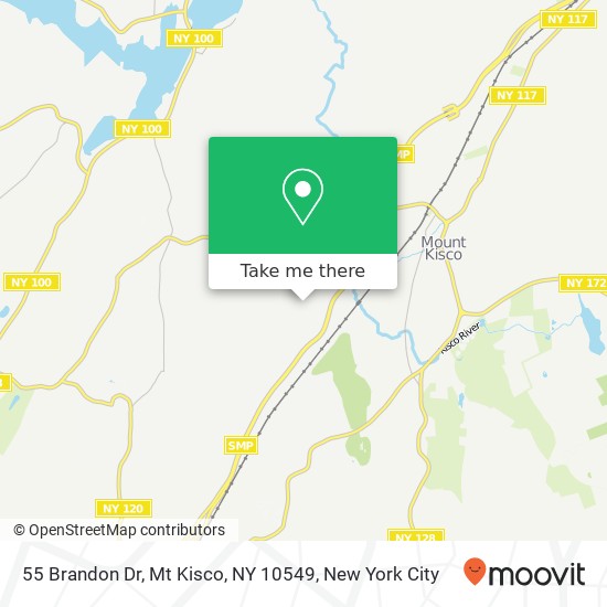 Mapa de 55 Brandon Dr, Mt Kisco, NY 10549