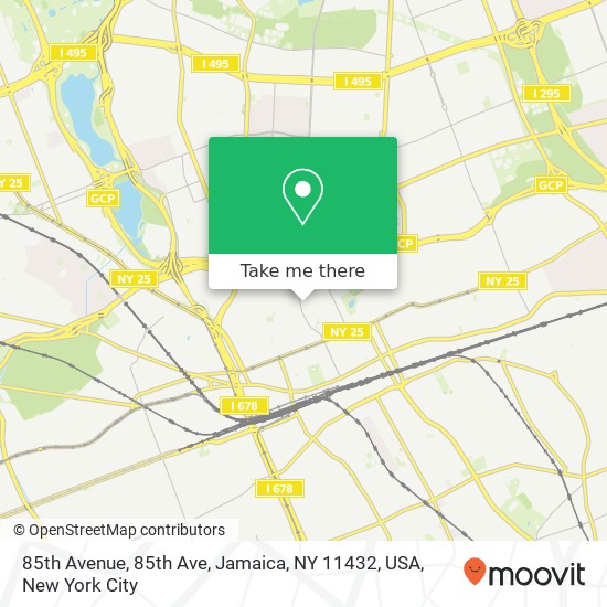 Mapa de 85th Avenue, 85th Ave, Jamaica, NY 11432, USA