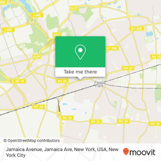 Jamaica Avenue, Jamaica Ave, New York, USA map