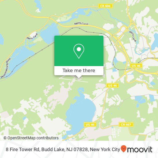 Mapa de 8 Fire Tower Rd, Budd Lake, NJ 07828