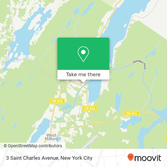 Mapa de 3 Saint Charles Avenue, 3 St Charles Ave, Hewitt, NJ 07421, USA