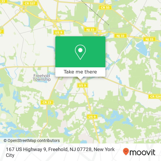 Mapa de 167 US Highway 9, Freehold, NJ 07728