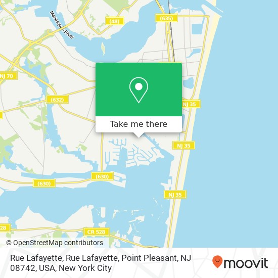 Rue Lafayette, Rue Lafayette, Point Pleasant, NJ 08742, USA map