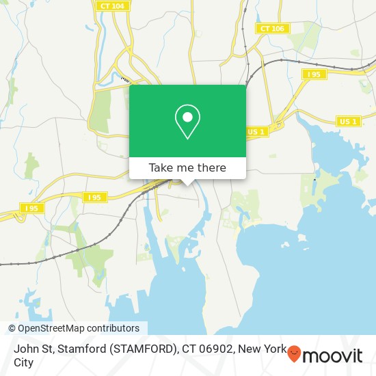 John St, Stamford (STAMFORD), CT 06902 map