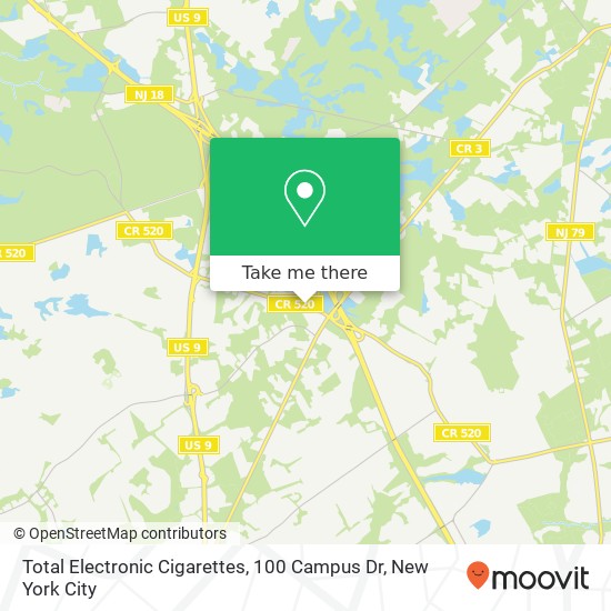 Total Electronic Cigarettes, 100 Campus Dr map