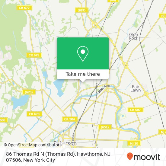 86 Thomas Rd N (Thomas Rd), Hawthorne, NJ 07506 map