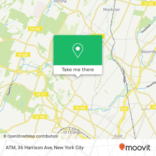 Mapa de ATM, 36 Harrison Ave