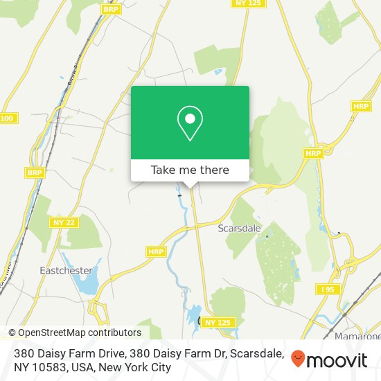 380 Daisy Farm Drive, 380 Daisy Farm Dr, Scarsdale, NY 10583, USA map