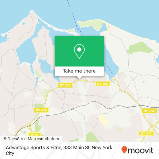 Mapa de Advantage Sports & Fitne, 383 Main St