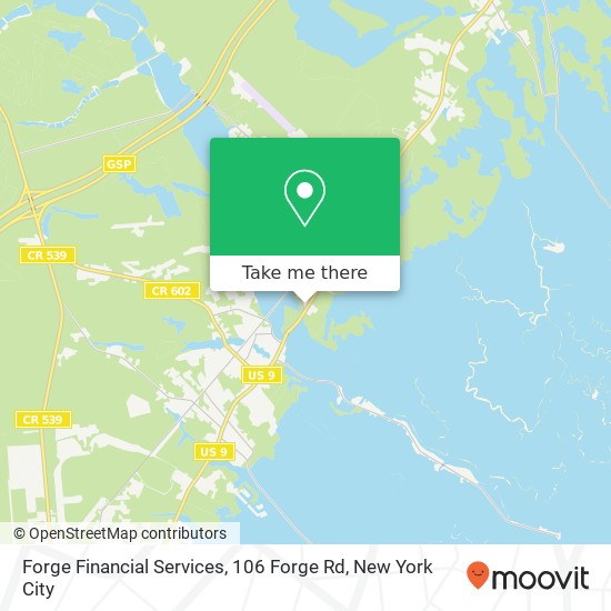 Forge Financial Services, 106 Forge Rd map