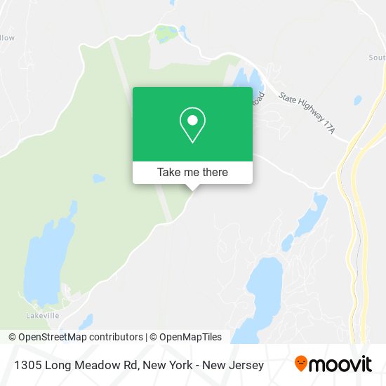 Mapa de 1305 Long Meadow Rd, Tuxedo Park, NY 10987